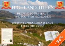 Become a real Lord or Lady and buy one square foot of land, in Glencoe Wood, Scotland 
